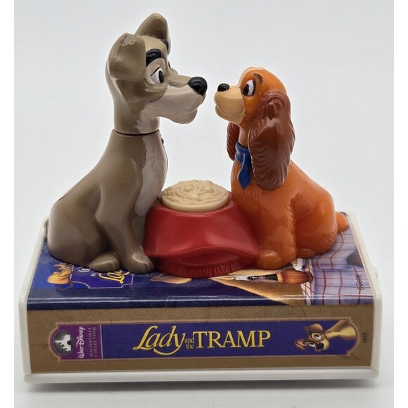 Disney Lady and the Tramp Push Toy Figure Vintage Movie Scene Collectible - Picture 7 of 8